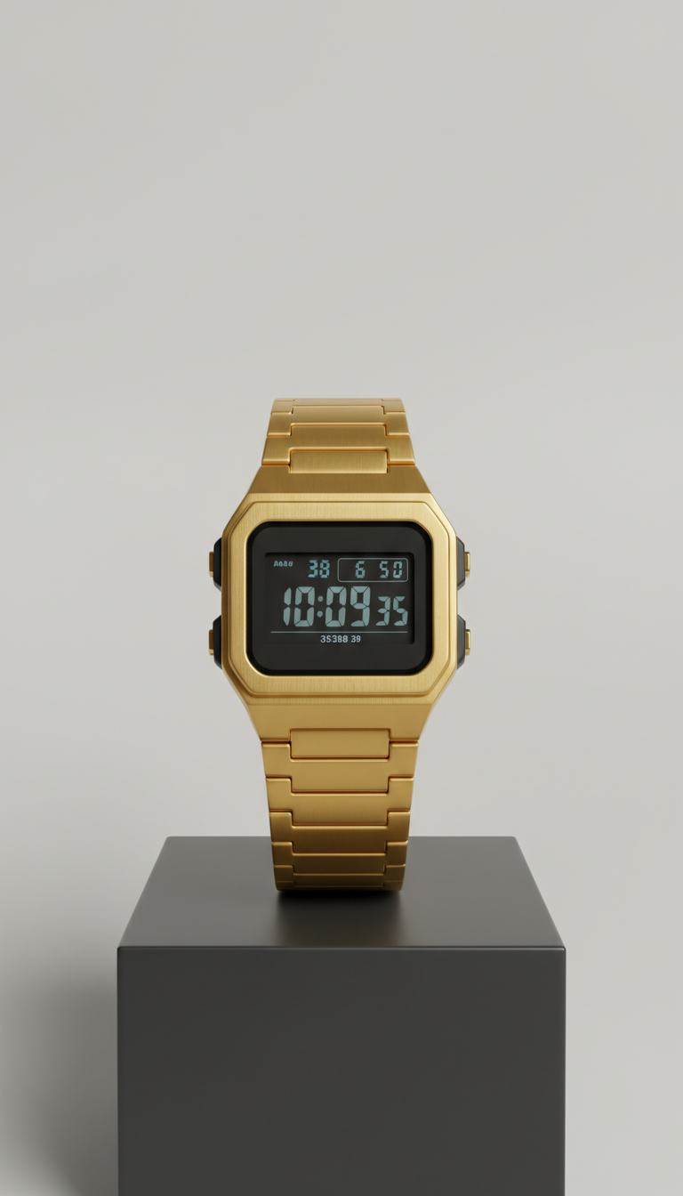 Reloj digital dorado Pro Diver