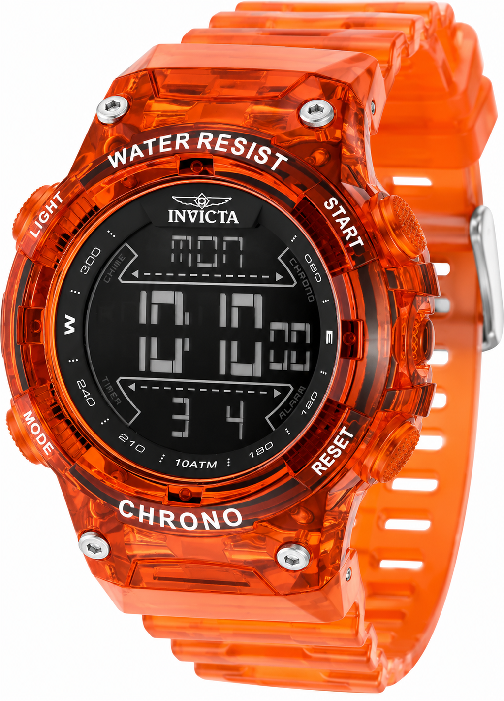 Invicta Racing 49046 Hombre | Digital Transparent Orange
