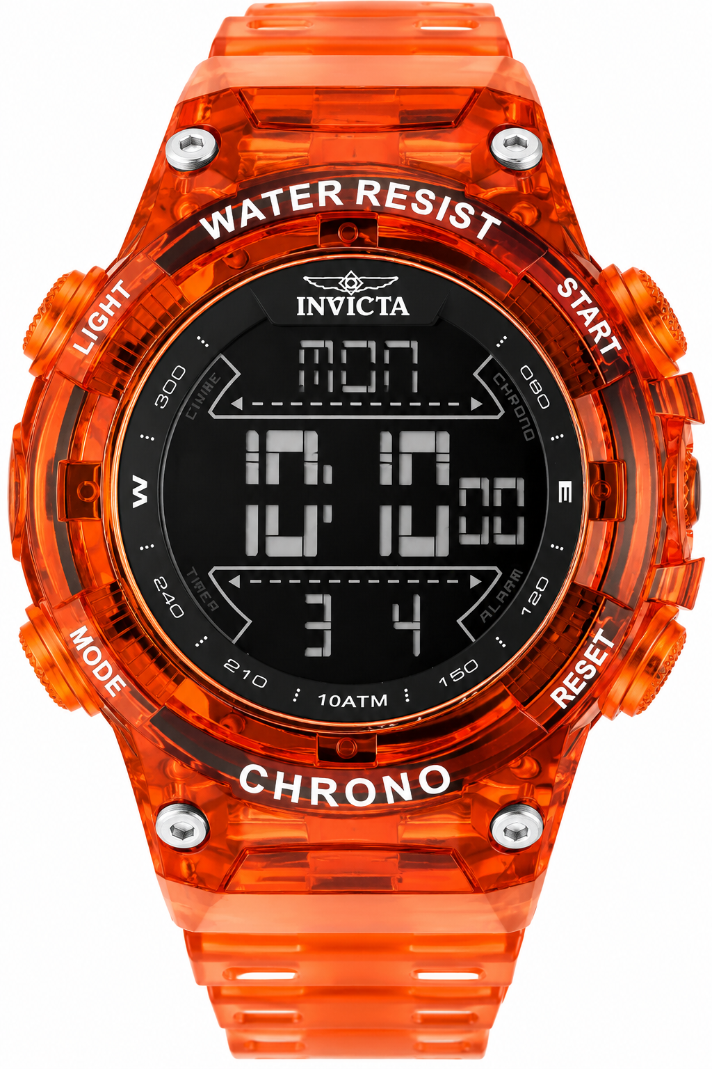Invicta Racing 49046 Hombre | Digital Transparent Orange
