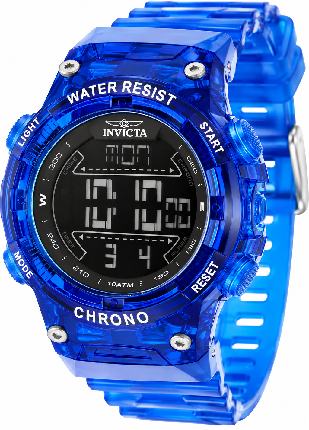 Invicta Racing 49048 Hombre | Digital Transparent Blue