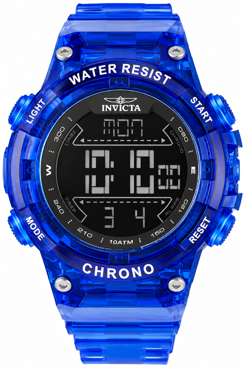 Invicta Racing 49048 Hombre | Digital Transparent Blue