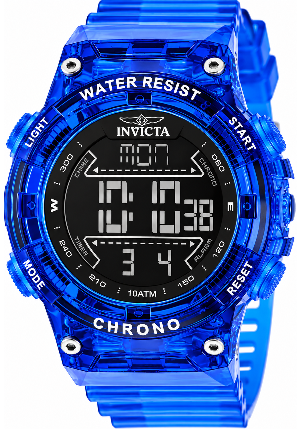 Invicta Racing 49048 Hombre | Digital Transparent Blue