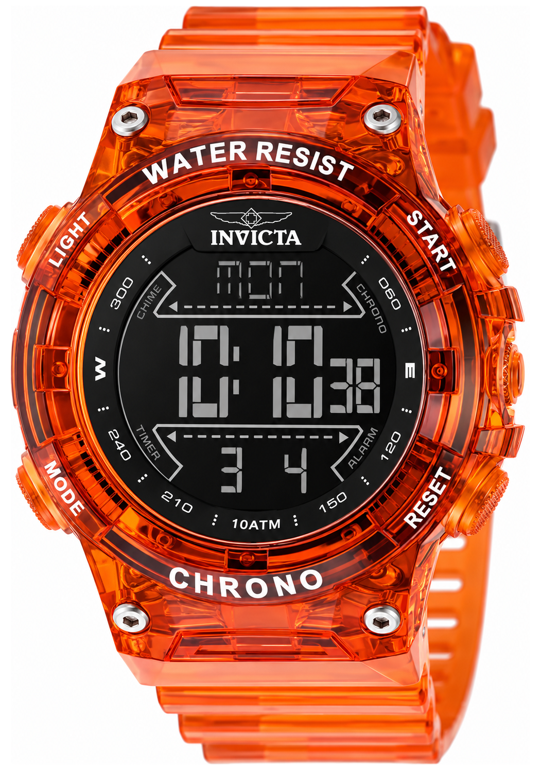 Invicta Racing 49046 Hombre | Digital Transparent Orange